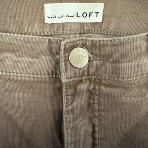 LOFT Beige Corduroy Trousers